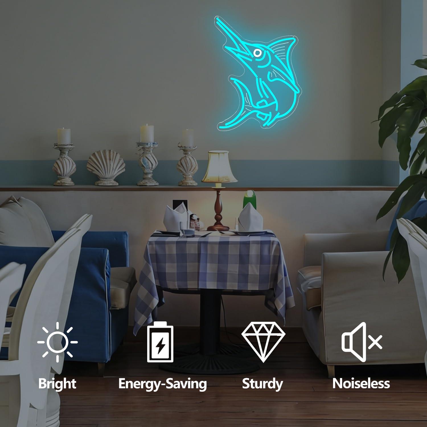 Marlin Fish Neon Sign Deep Sea - огляд і ціна Fishing Light