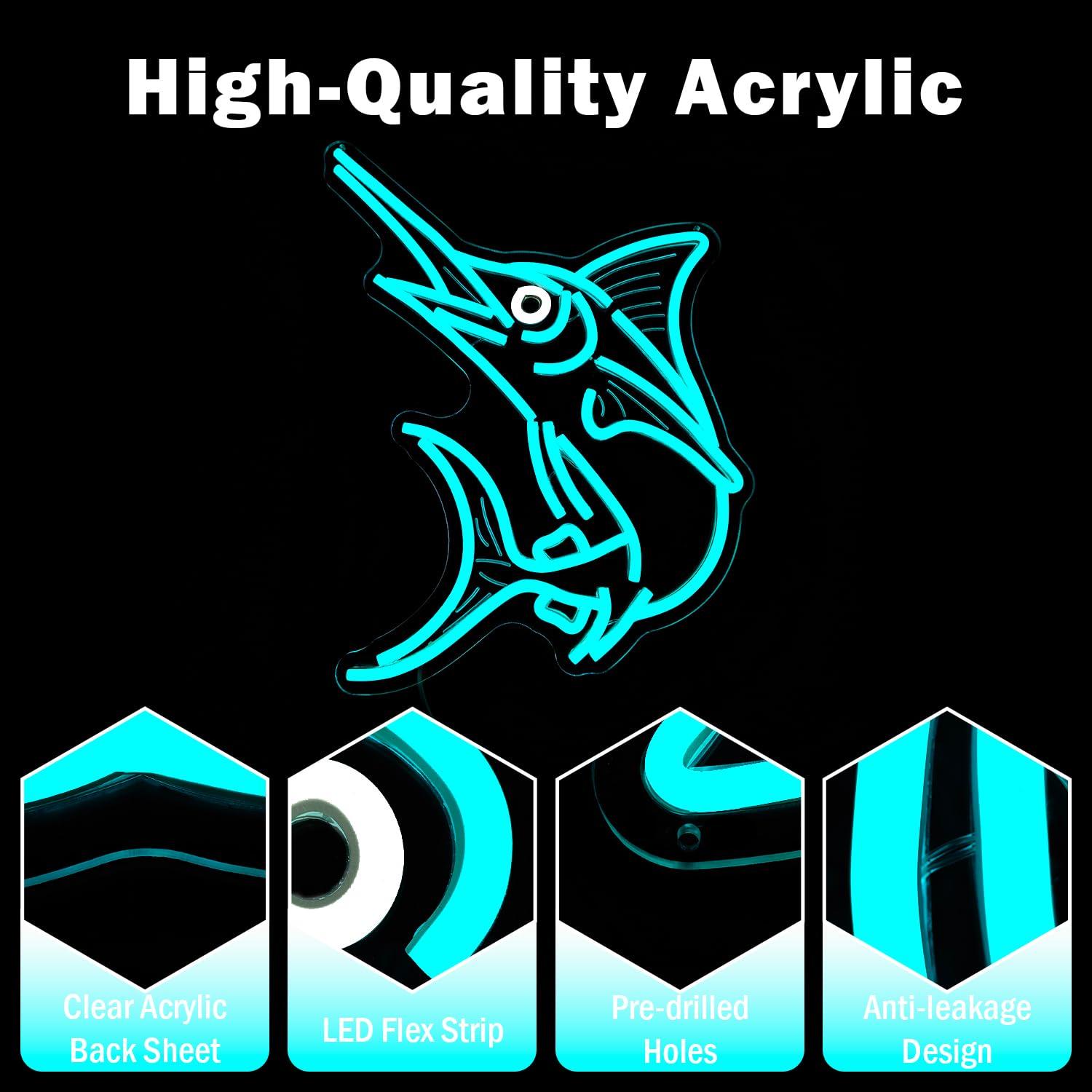 Marlin Fish Neon Sign Deep Sea - огляд і ціна Fishing Light