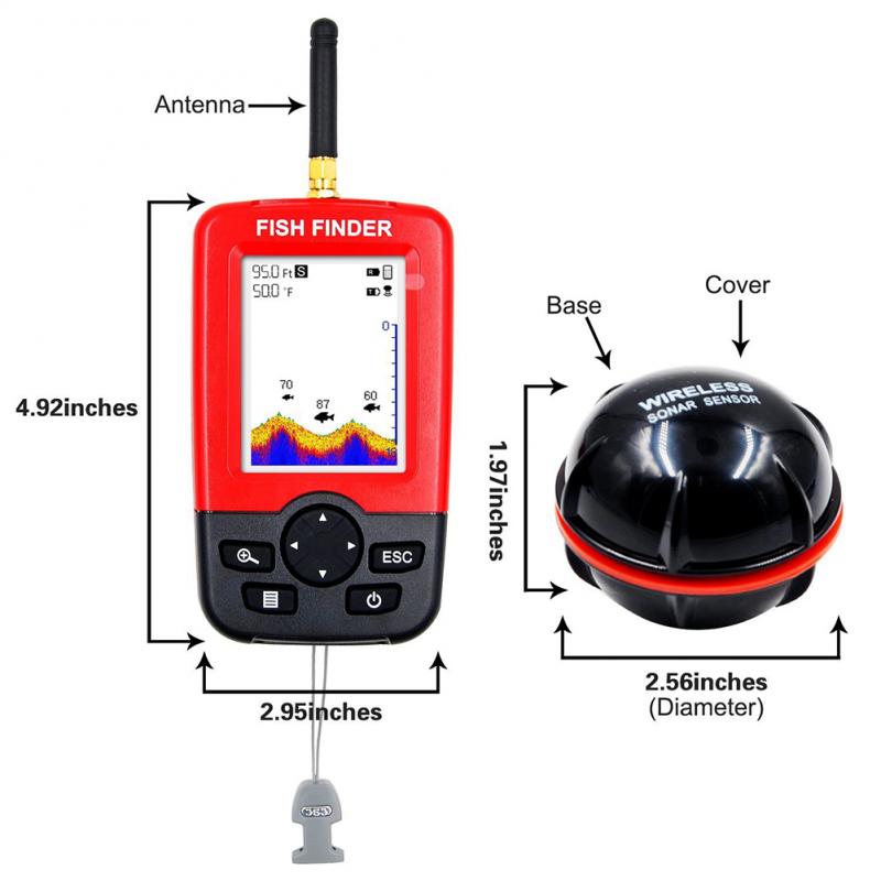 Portable Depth Fish Finder wit - огляд і ціна Fishing Depth Finder